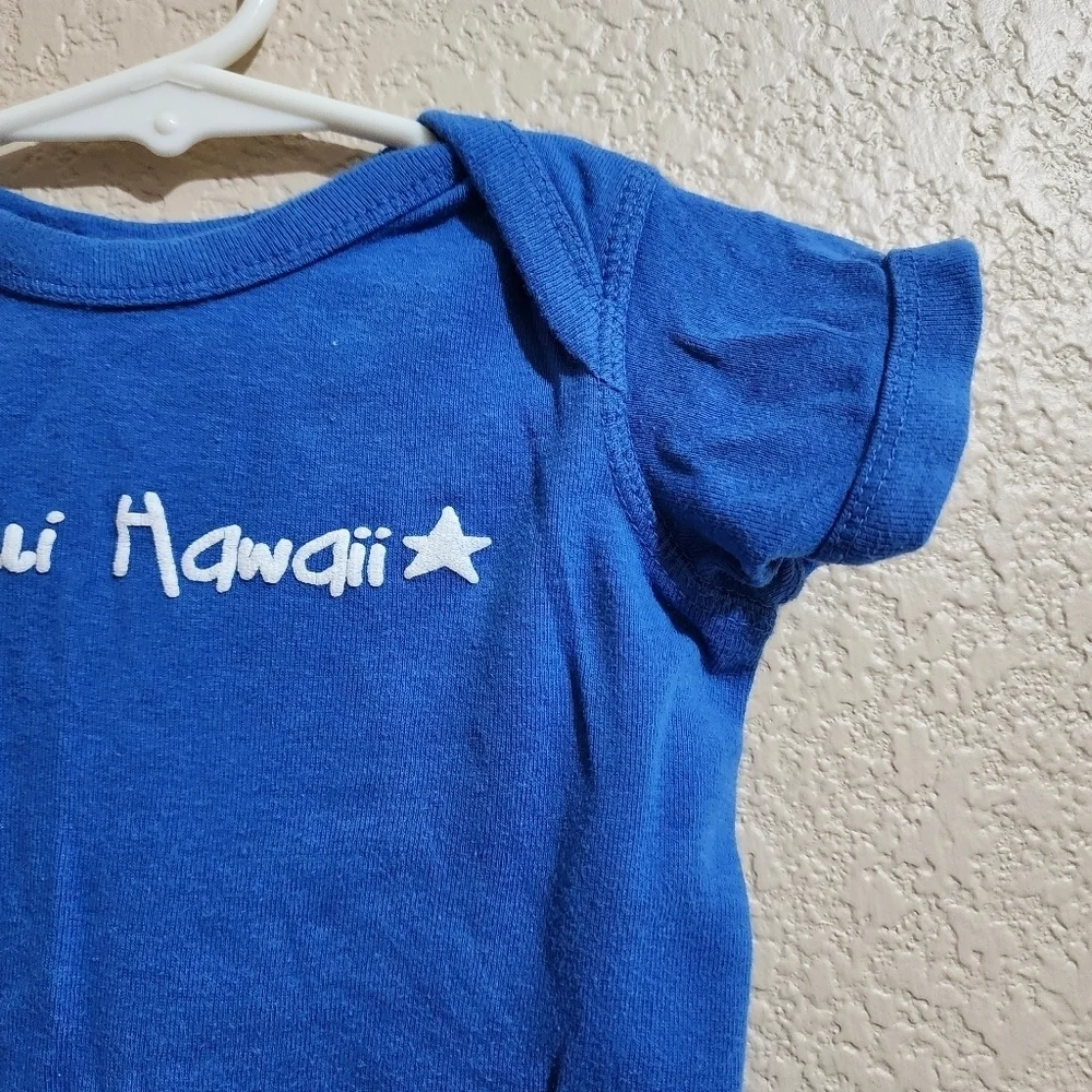 Blue Maui Hawaii beach bum onesie Size 12 months